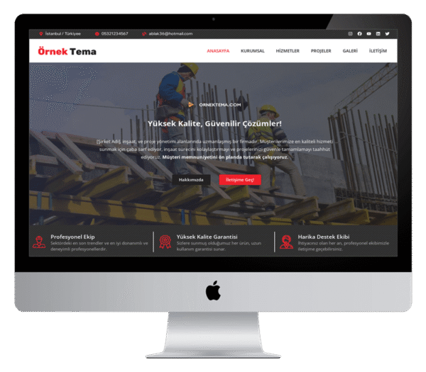 İnşaat Web Site Tasarımı